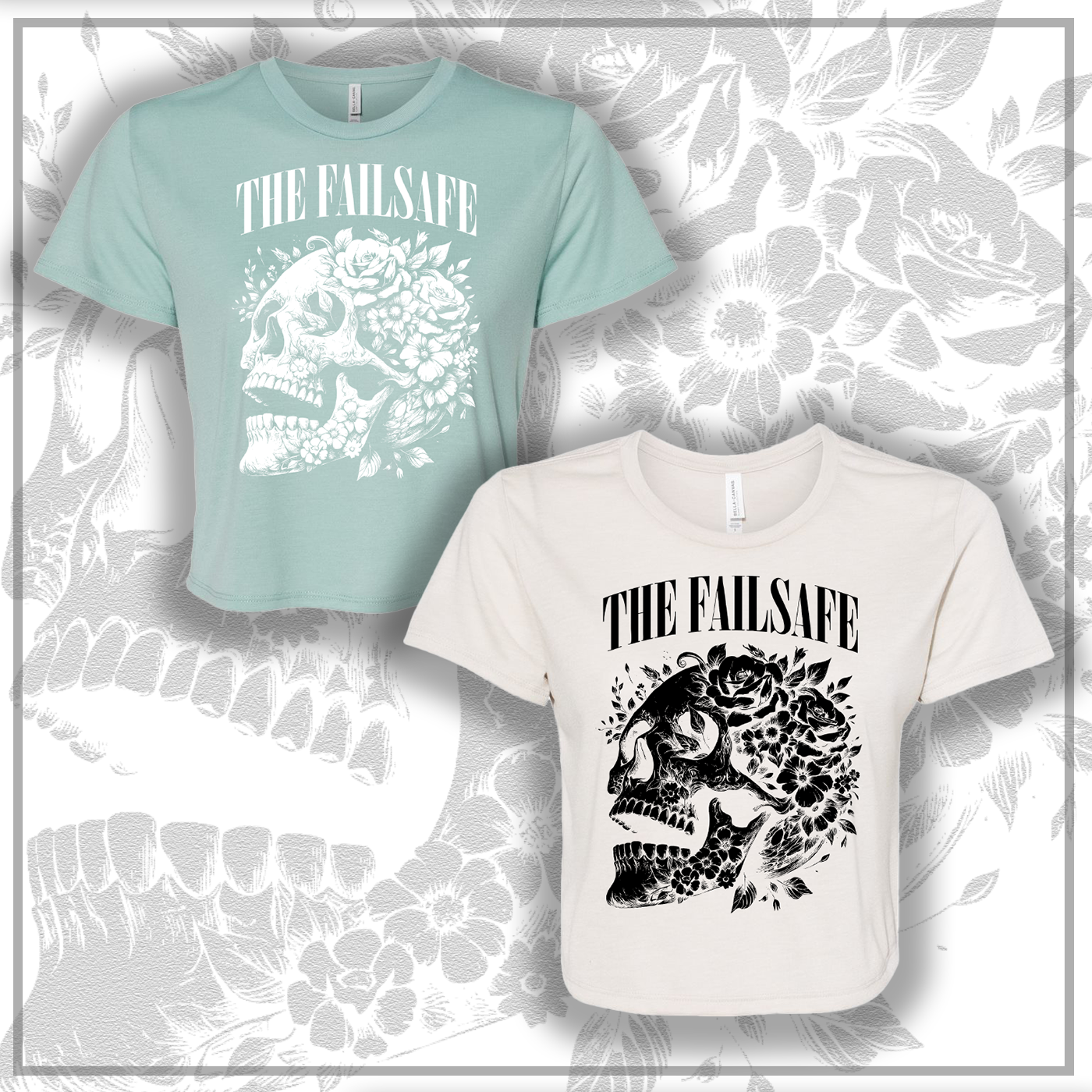 Flower Skull Crop Top