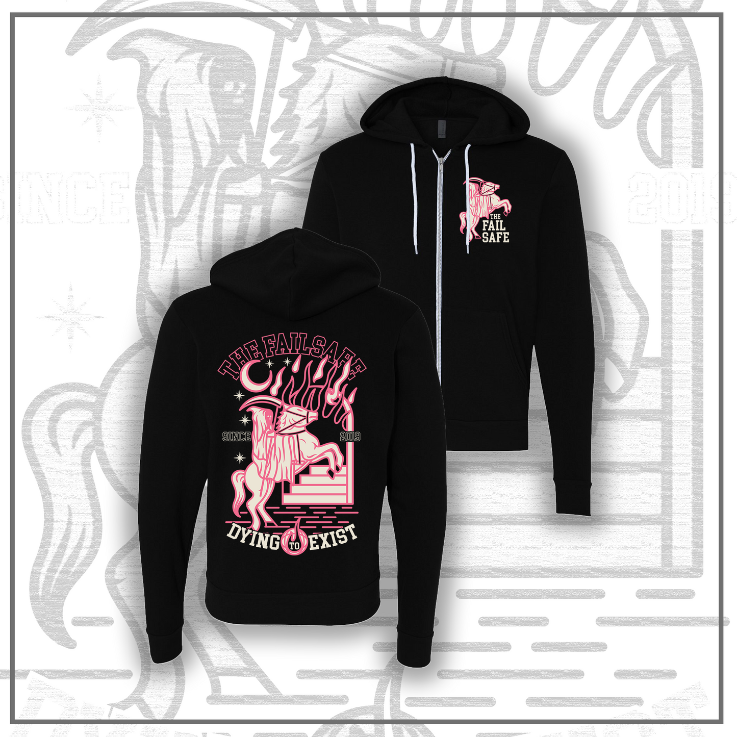 (New!) Dying To Exist Horseman Zip-Up Hoodie (Pre-Order)